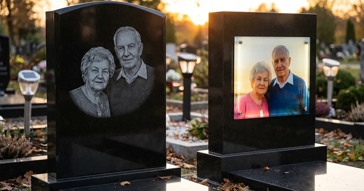 Фотостекло или гравировка на памятнике — что выбрать в 2026 году