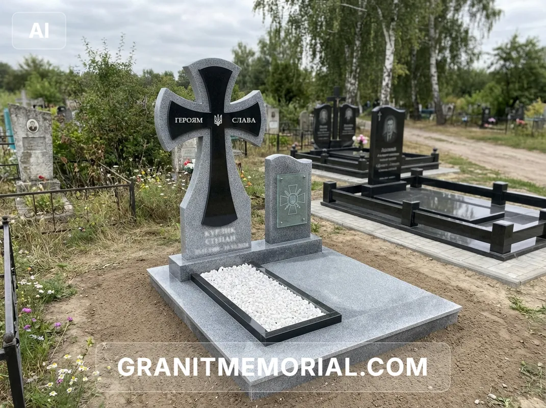 Военный мемориал с крестом #01