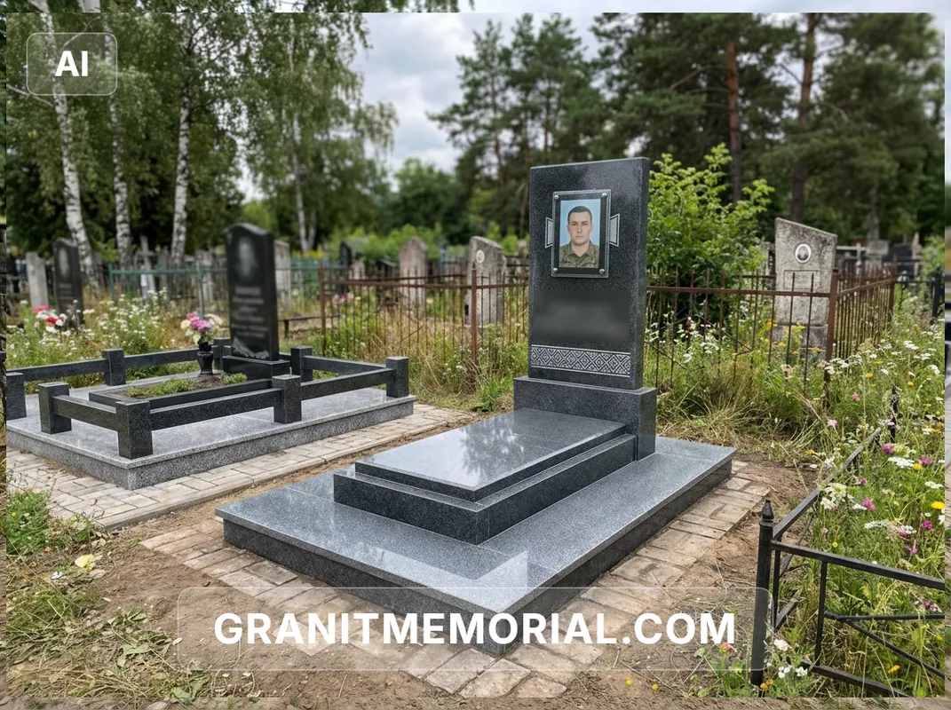 Военный мемориал с крестом #06