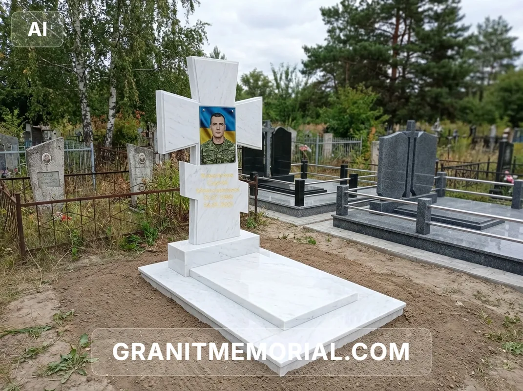 Военный мемориал с крестом #11