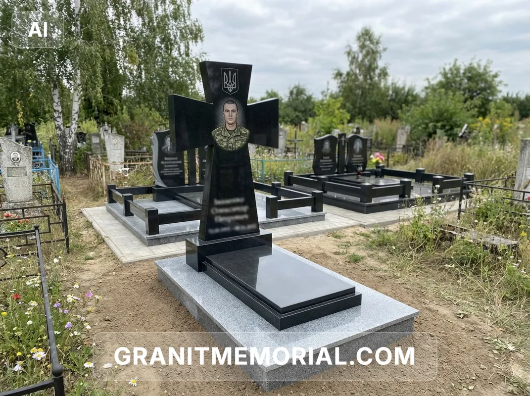 Военный мемориал с крестом #12