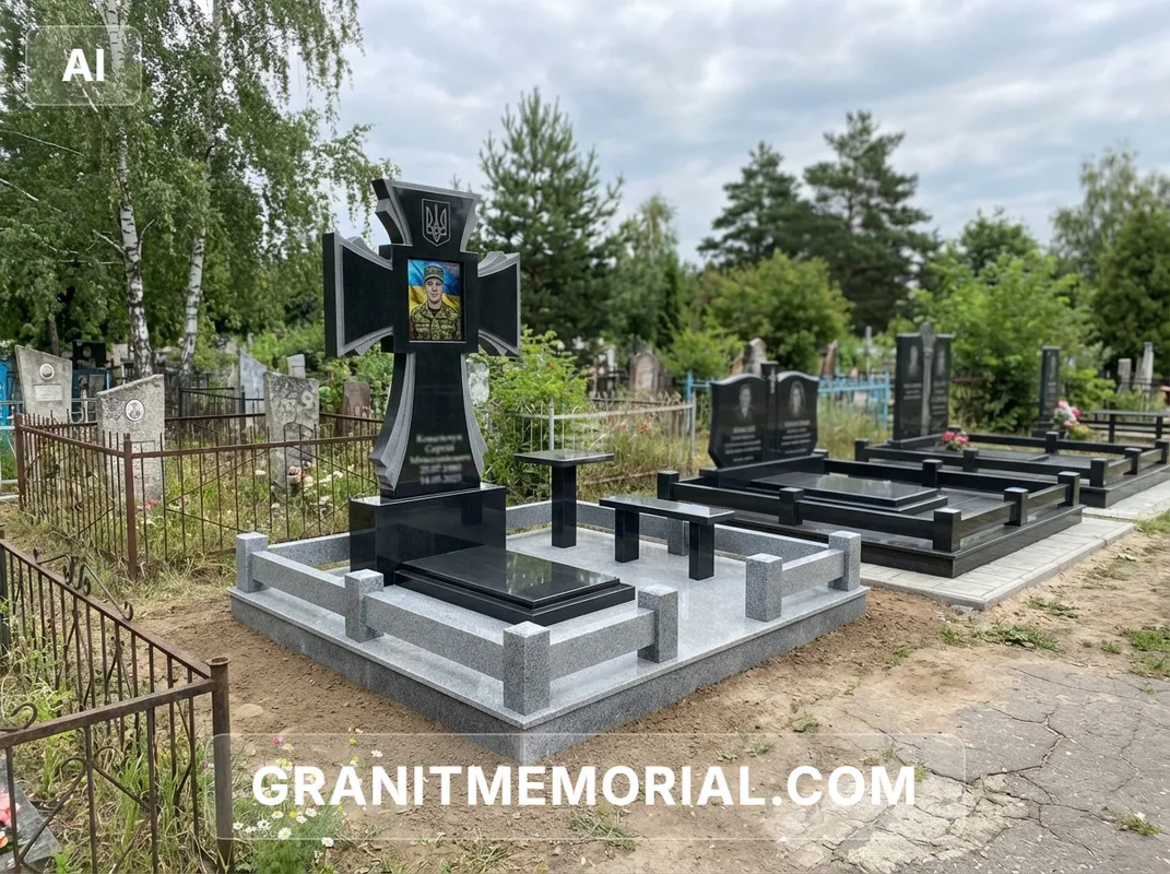 Военный мемориал с крестом #16