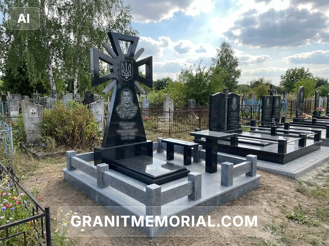 Военный мемориал с крестом #17