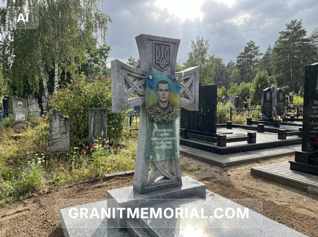 Военный мемориал с крестом #20