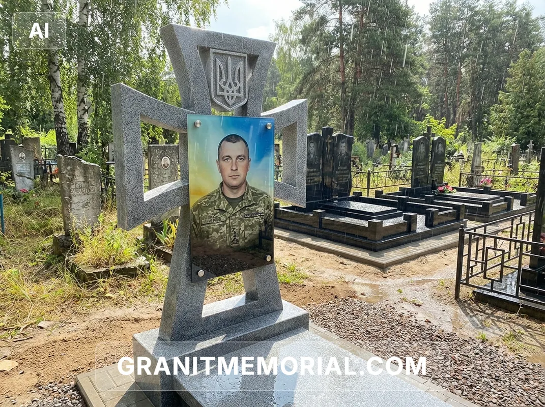 Военный мемориал с крестом #21