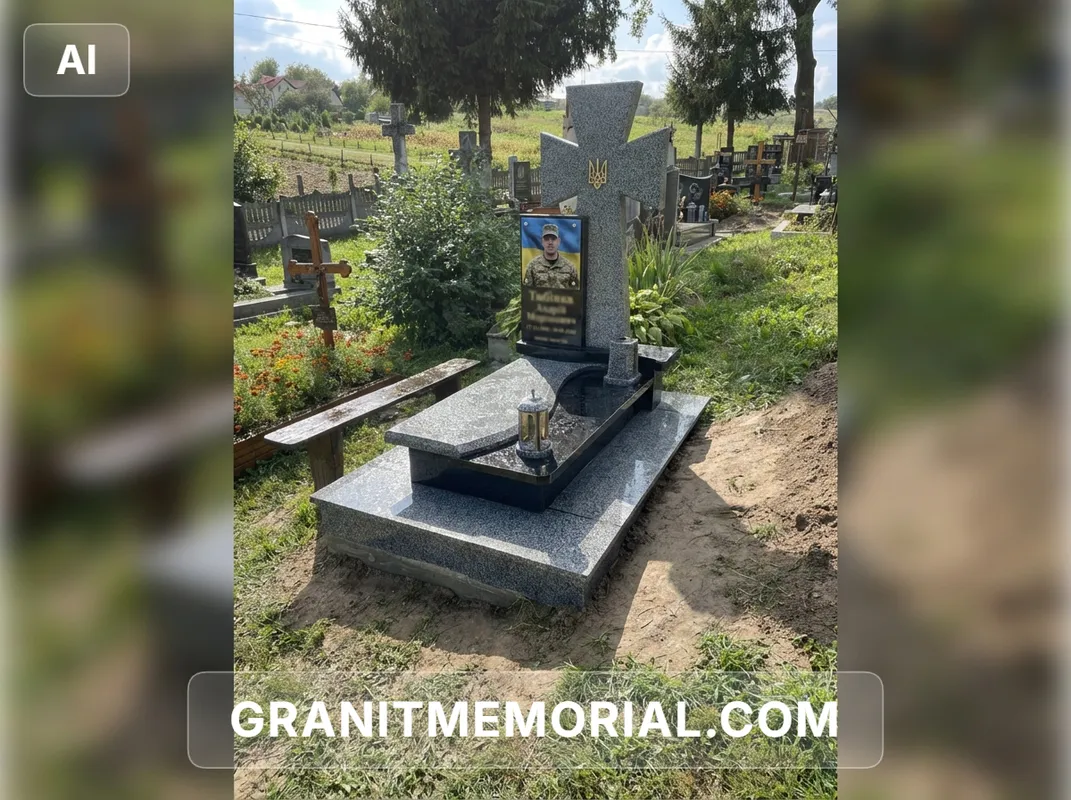 Военный мемориал с крестом #30