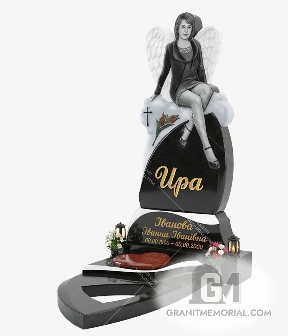 Авторский памятник с крылатой фигурой