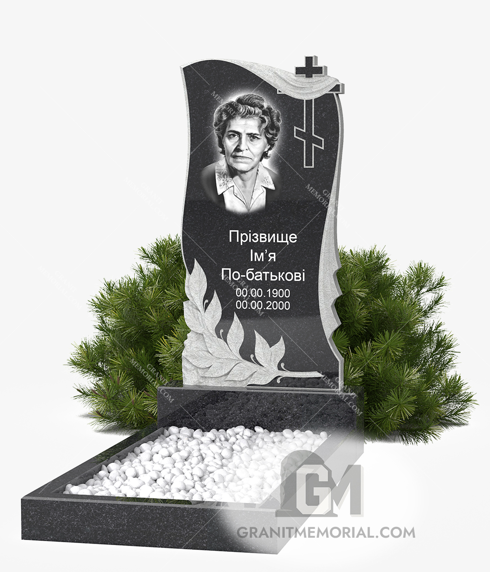 Памятник с лиственным орнаментом