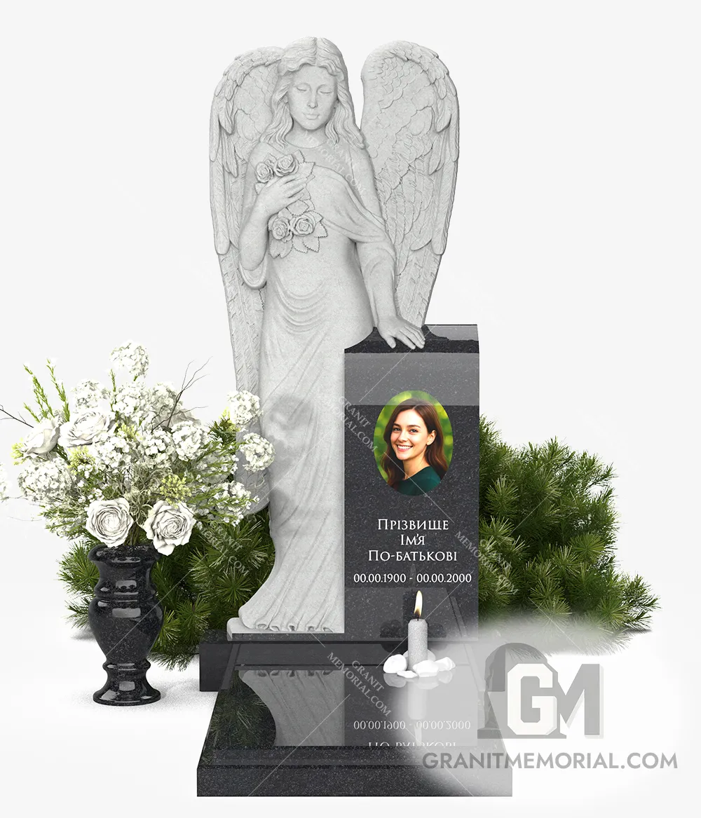 Памятник с ангелом СА-001 — фото 2