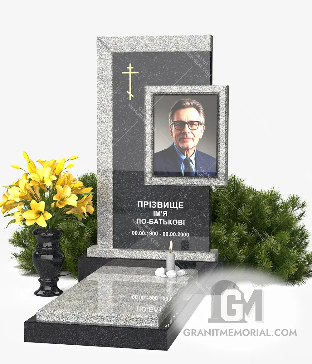 эксклюзивный памятник с фотостеклом