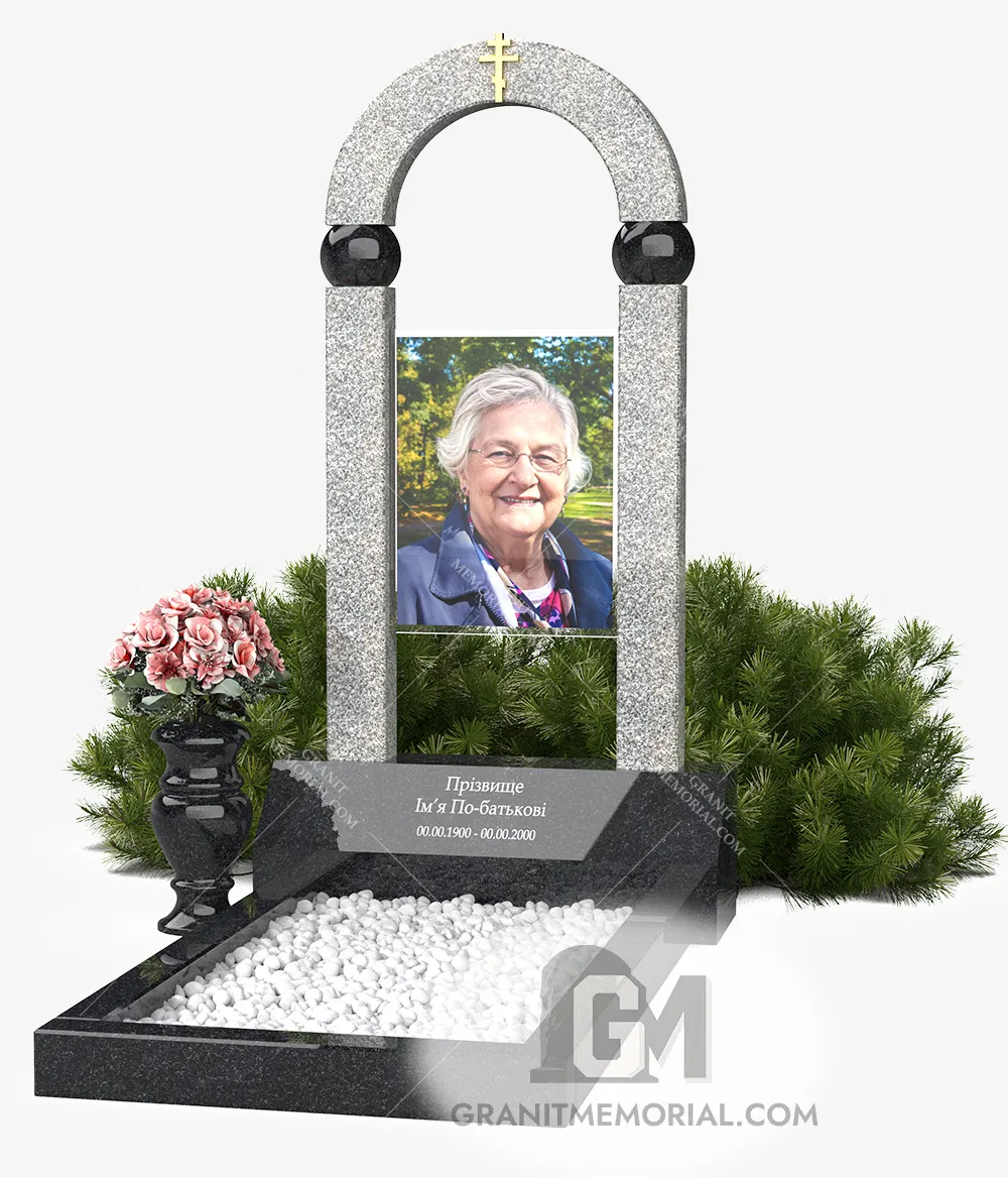 памятник с комбинированным фотостеклом