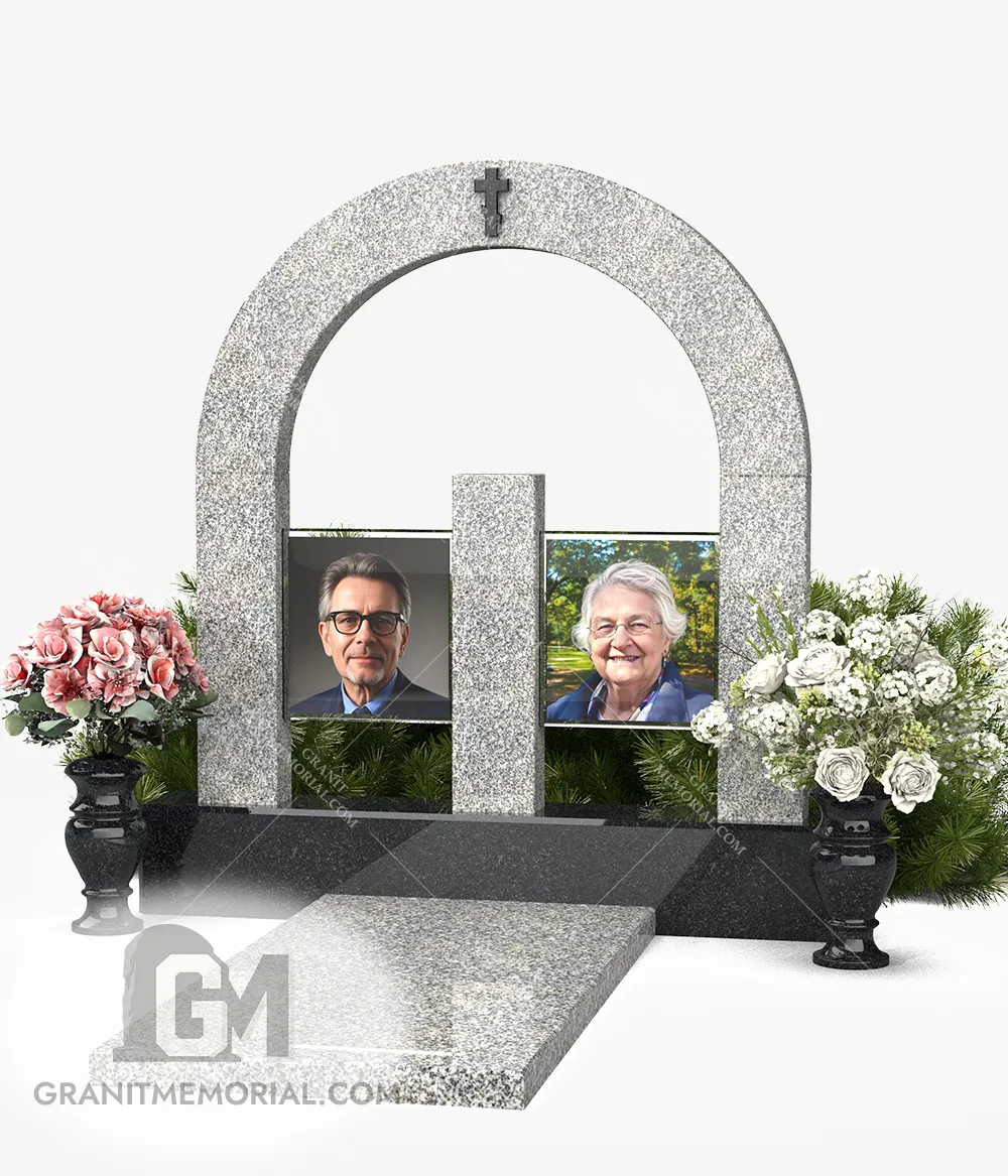 памятник-арка с фотостеклом