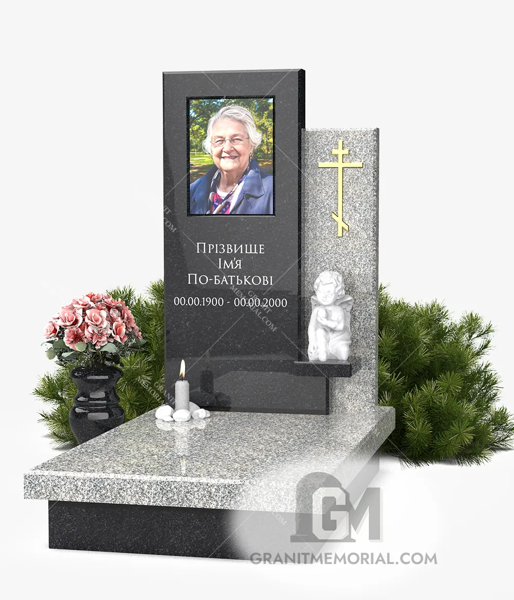 элегантный памятник с фотостеклом